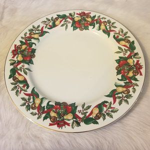 Vtg Christmas Bounty Round Platter